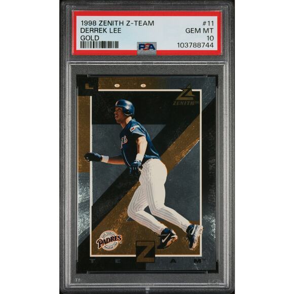 1998 Zenith Z-Team Gold #11 Derek Lee RC PSA 10 Gem Mint San Diego Padres Pop 1